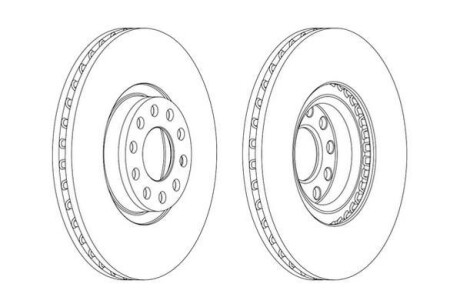 Тормозной диск передний Audi A6 (1997->) Jurid 562890JC1