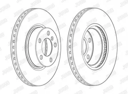 Тормозной диск передний BMW X3, X4 Jurid 562891JC1