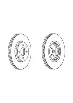 Гальмівний диск передній Renault Captur I, Clio V, Dokker, Kangoo, Lodgy, Megane I, II, Scenic I, Tw Jurid 562959JC