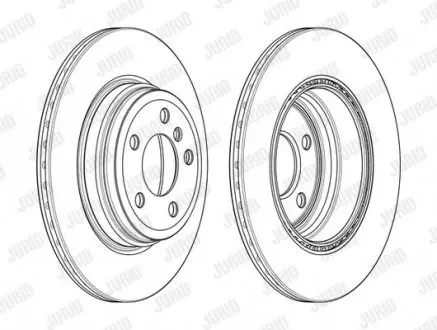 Гальмівний диск задній BMW 3-Series, 4-Series Jurid 562980JC