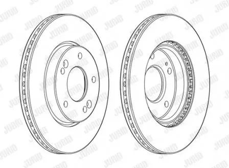 Гальмівний диск передній Hyundai Elantra, Kona, Veloster, i30 / KIA Ceed, Seltos Jurid 562986JC