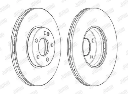 Гальмівний диск передній Mercedes A-Class (W176), B-Class (W246, W242), CLA (C117) Jurid 562989JC1