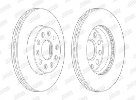 Гальмівний диск передній Audi A3 / Seat Leon / Skoda Octavia III / VW Golf VII Jurid 562990JC1