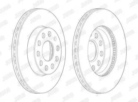 Гальмівний диск передній Audi A3 / Seat Leon / Skoda Octavia III / VW Golf VII Jurid 562990JC1