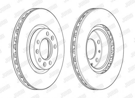 Гальмівний диск передній Citroen Berlingo, C4 / Opel Combo / Peugeot Partner, Rifter Jurid 562991JC1