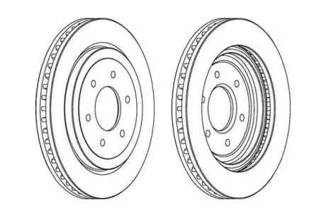 Гальмівний диск передній Nissan NP300, Pathfinder III (2005->) Jurid 563024JC1