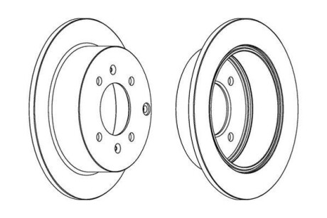 Гальмівний диск задній Hyundai Matrix, Sonata IV / KIA Magentis I Jurid 563042JC (фото 1)