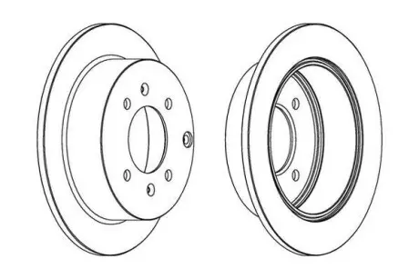 Гальмівний диск задній Hyundai Matrix, Sonata IV / KIA Magentis I Jurid 563042JC
