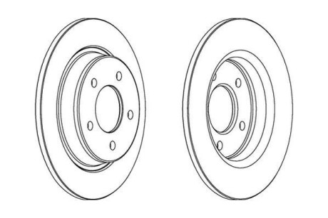 Тормозной диск задний Mazda 3, 5 Jurid 563043JC