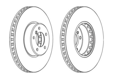 Гальмівний диск передній BMW 5-Series, 6-Series Jurid 563045JC1