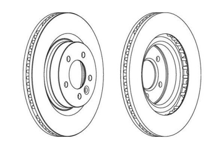 Гальмівний диск передній Land Rover Discovery, Range Rover Sport Jurid 563046JC1