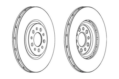 Гальмівний диск передній Alfa Romeo 159, Brera, Jiulietta, Spider / Jeep Cherokee Jurid 563067JC1