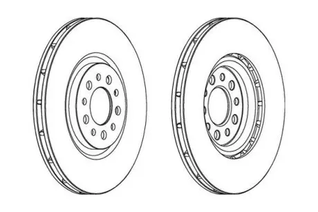 Гальмівний диск передній Alfa Romeo 159, Brera, Jiulietta, Spider / Jeep Cherokee Jurid 563067JC1