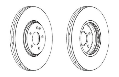 Гальмівний диск передній Mercedes CLK (A208, C208), E-Class (W210, S210) / Chrysler Crossfire Jurid 563103JC1