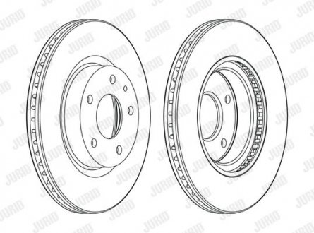 Гальмівний диск передній Mazda 3, CX-3 (2013->) Jurid 563119JC