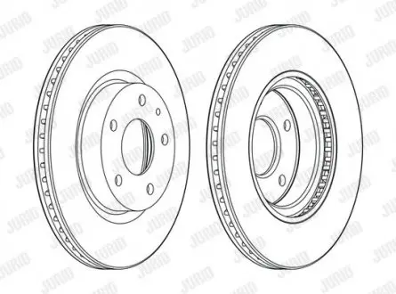 Гальмівний диск передній Mazda 3, CX-3 (2013->) Jurid 563119JC