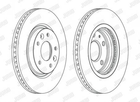 Гальмівний диск передній Nissan Leaf, Qashqai, X-Trail / Renault Kadjar, Koleos Jurid 563120JC