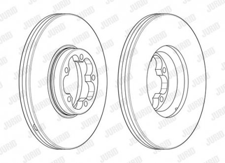 Гальмівний диск передній Ford Transit Jurid 563122J1