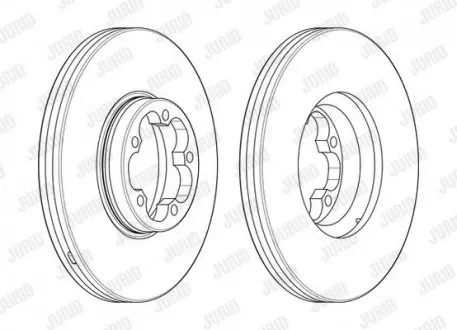 Гальмівний диск передній Ford Transit Jurid 563122J1