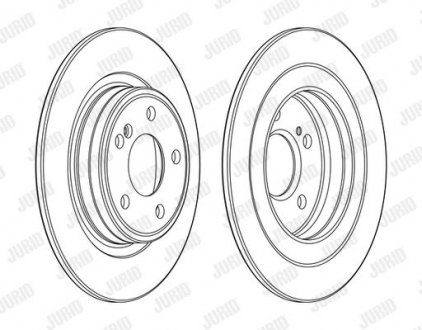 Тормозной диск задний Mercedes A-Class (W176), B-Class (W246, W242), CLA (X117, C117), GLA (X156) Jurid 563140JC