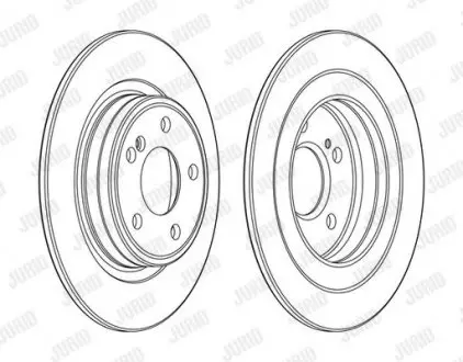 Тормозной диск задний Mercedes A-Class (W176), B-Class (W246, W242), CLA (X117, C117), GLA (X156) Jurid 563140JC