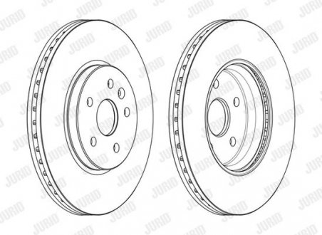 Гальмівний диск передній Opel Mokka / Chevrolet Trax Jurid 563145JC