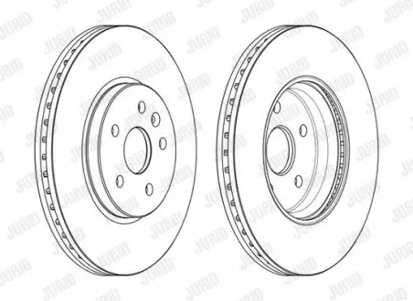 Гальмівний диск передній Opel Mokka / Chevrolet Trax Jurid 563145JC