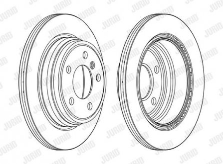 Гальмівний диск задній BMW 3 (F30, F80, F31, F34), 4 (F36, F33, F83, F32, F82) Jurid 563153JC