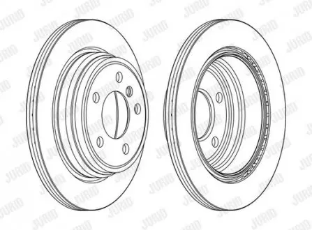 Тормозной диск задний BMW 3 (F30, F80, F31, F34), 4 (F36, F33, F83, F32, F82) Jurid 563153JC