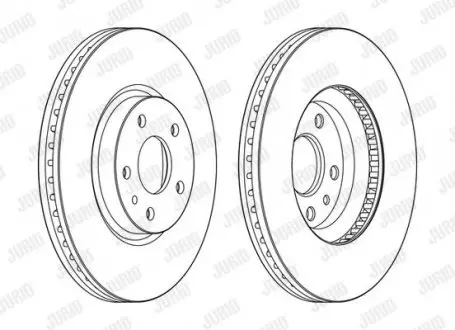 Гальмівний диск передній Ford Mondeo V (2014->) Jurid 563154JC