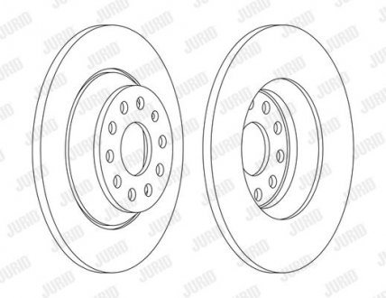 Гальмівний диск задній Audi Q3, TT/Seat Alhambra, Tarraco/Skoda Kodiaq, Superb/VW Golf, Passat Jurid 563168JC