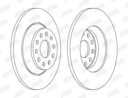 Тормозной диск задний Audi Q3, TT/Seat Alhambra, Tarraco/Skoda Kodiaq, Superb/VW Golf, Passat Jurid 563168JC