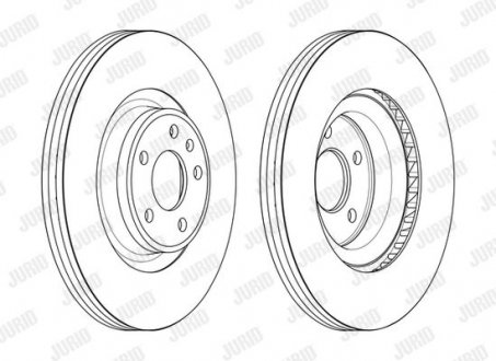 Гальмівний диск передній Audi A4, A5, A6, A7, Q5 Jurid 563175JC1