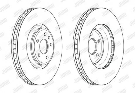 Гальмівний диск передній Audi A4, A5, A6, A8, Q5, Q7 / VW Touareg Jurid 563176JC1