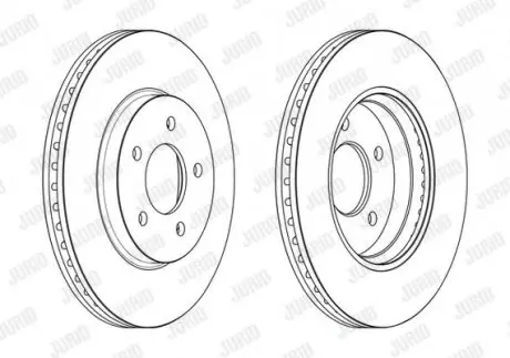 Гальмівний диск передній Mazda Tribute / Ford Maverick Jurid 563234JC