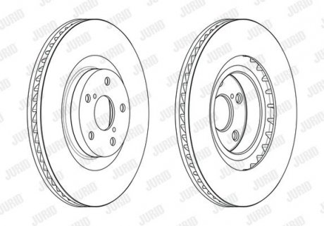 Тормозной диск передний левый LEXUS GS Jurid 563236JC1