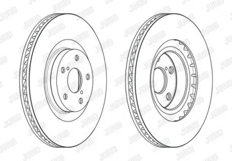 Тормозной диск передний левый LEXUS GS Jurid 563236JC1