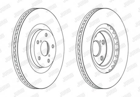 Тормозной диск передний правый LEXUS GS Jurid 563237JC1