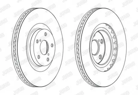 Тормозной диск передний правый LEXUS GS Jurid 563237JC1