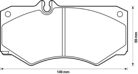 Тормозные колодки передние Mercedes G-Class (W460, W461, W463) / VW LT Jurid 571272J