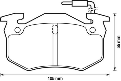 Тормозные колодки передние CITROËN BX / задние ALPINE A610, V6 Jurid 571302J