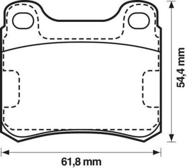 Тормозные колодки задние Mercedes 190 (W201), C-Class (W202), E-Class (W124, C124, S124) Jurid 571344J