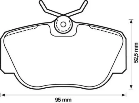 Гальмівні колодки передні Mercedes 190 / Saab 9000 Jurid 571353J