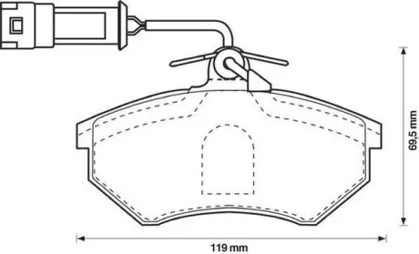 Тормозные колодки передние Audi 100, 200, 80, 90, 90 Quattro, Cabrio, Coupe Jurid 571356J