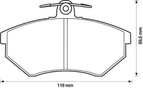 Колодки гальмові передні Audi 80, 90, 100, 200, A4/Seat Toledo, Cordoba/VW Caddy, Golf, Passat Jurid 571357J