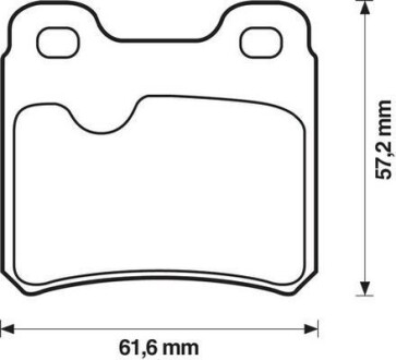 Тормозные колодки задние Opel Astra, Ascona, Calibra, Kadett E, Vectra A/Saab 900/Vauxhall Jurid 571407J