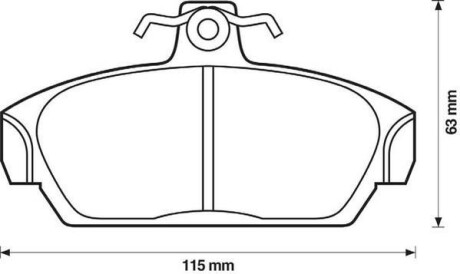 Тормозные колодки передние Rover 100, Metro/MG Jurid 571436J