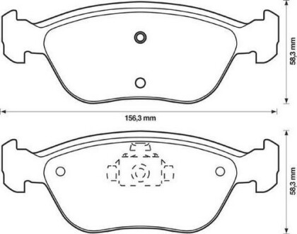 Тормозные колодки передние Volvo 850, C70, S70, V70, XC70 Jurid 571457J