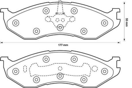 JEEP колодки гальмівні передні Cherokee,Grand Cherokee,Wrangler 2.1/2.5 90- Jurid 571519J