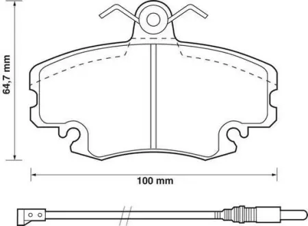 Гальмівні передні колодки Dacia Logan, Sandero, Solenza / Renault Clio, Espace, Twingo, Megane Jurid 571526J